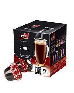 Café René Grande package and capsule for Dolce Gusto
