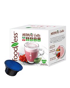 FoodNess Mermaid Latte package and pod for Dolce Gusto
